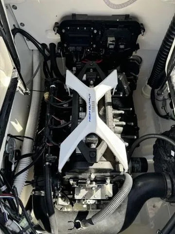 Slide: The Image of 2024 Yamaha Boats AR190 engine compartment with HO 1.8L engine. - 20