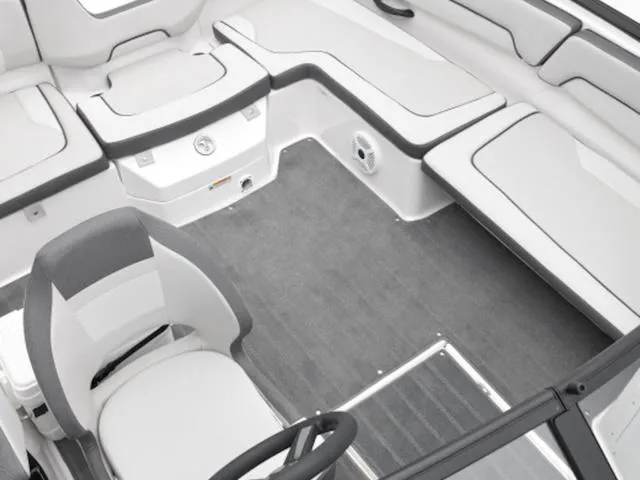 Slide: The Image of 2024 Yamaha Boats AR190 interior seating and cockpit area. - 28