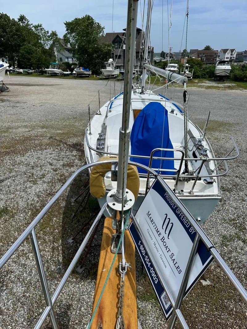 Slide: The Image of 1982 Cape Dory 30 sailboat on land, offered by Maritime Boat Sales. - 17