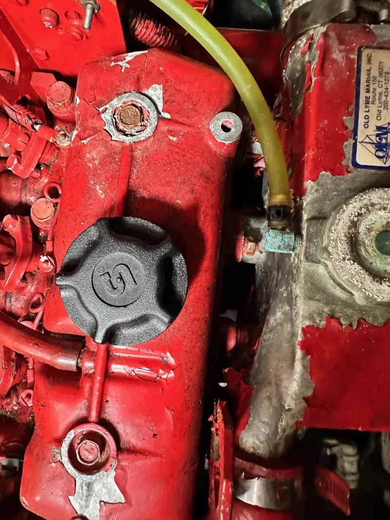 Slide: The Image of Close-up of a 1986 Sabre 30 Sabre MK III engine component. - 40