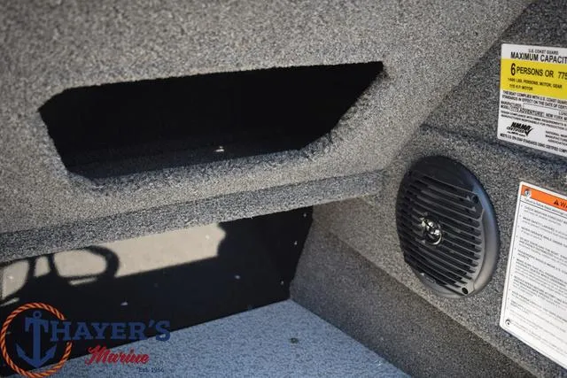 Slide: The Image of Interior of 2025 Lund 1775 Adventure SS boat with speaker and storage compartment. - 18