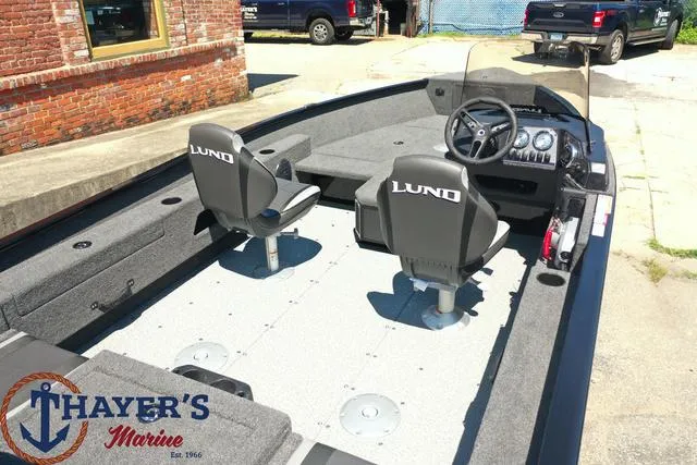 Slide: The Image of 2025 Lund 1775 Adventure SS boat interior at Thayer's Marine. - 25
