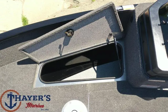 Slide: The Image of 2025 Lund 1775 Adventure SS boat storage compartment at Thayer's Marine. - 38
