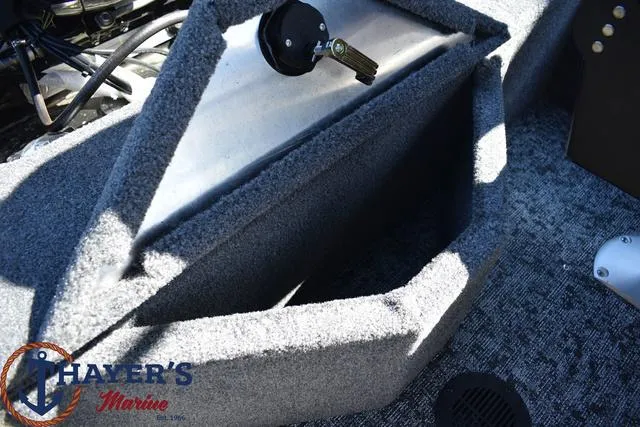 Slide: The Image of 2024 Tracker Pro Guide™ V-16 WT boat interior storage compartment at Thayer's Marine. - 17