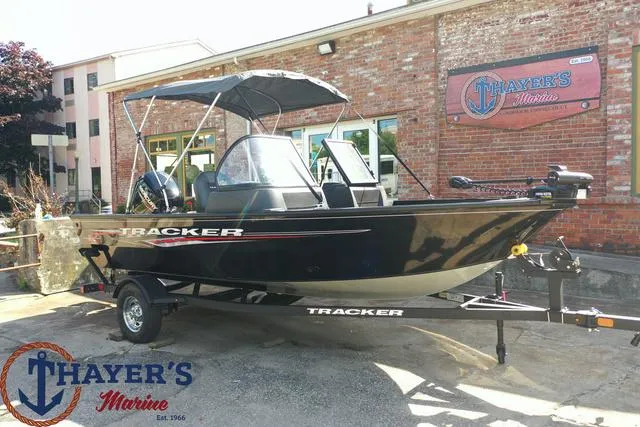 Slide: The Image of 2024 Tracker Pro Guide™ V-16 WT boat at Thayer's Marine dealership. - 20