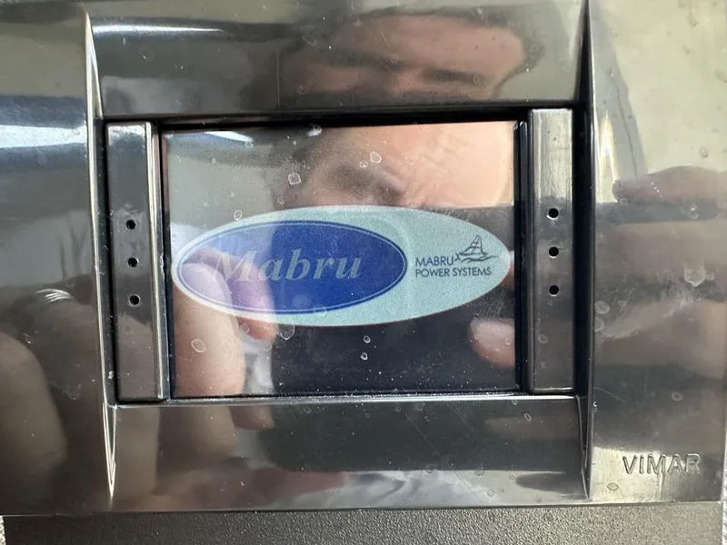 Slide: The Image of Close-up of a Vimar panel with Mabru Power Systems logo, Cobalt R33, 2023 model. - 24