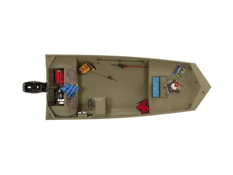 Slide: The Image of Top view of 2025 Lowe RX1860 RAMBLER boat with fishing gear and accessories. - 19
