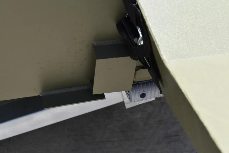 Slide: The Image of Close-up of 2025 Lowe RX1860 RAMBLER boat detail, showcasing construction and design elements. - 4