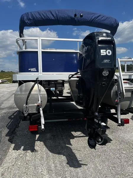 Slide: The Image of 2020 Bennington 188SFV pontoon boat with Mercury 50 HP engine. - 4