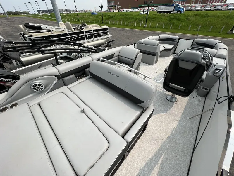 Slide: The Image of 2021 Berkshire 23 SB2 STS pontoon boat with spacious seating and modern design. - 8