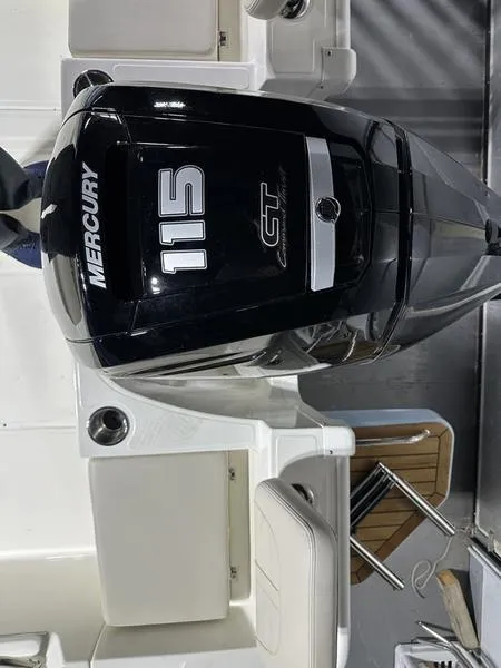 Slide: The Image of 2025 Boston Whaler 190 Montauk with Mercury 115 outboard motor. - 9