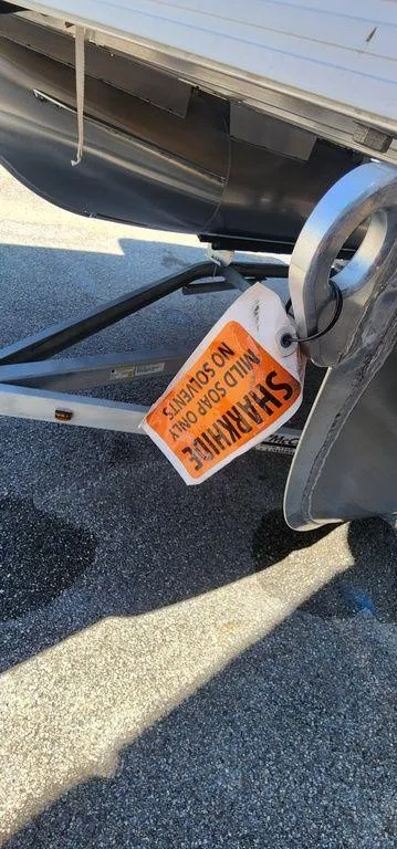 Slide: The Image of 2024 Bennington 20 SVF boat trailer with "Shipping Only" sign attached. - 36