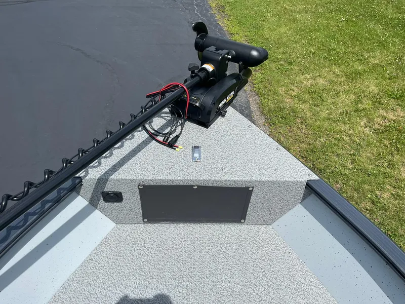 Slide: The Image of 2025 Lund 1775 Adventure SS boat with trolling motor on deck. - 14