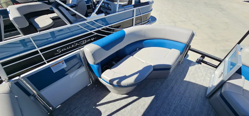 Slide: The Image of 2025 South Bay 224FCRLE pontoon boat with comfortable seating. - 12