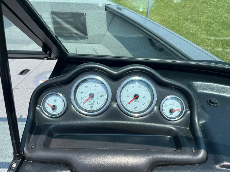 Slide: The Image of Dashboard of 2025 Lund 2075 Fisherman boat with gauges. - 22