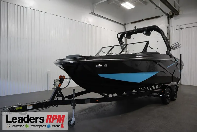 The Image of 2024 Heyday H22 boat on trailer in indoor showroom. - 0