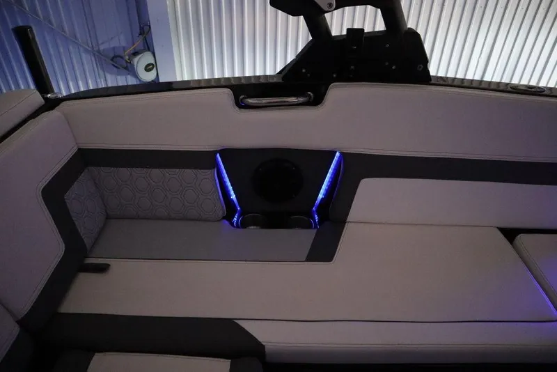 Slide: The Image of 2024 Heyday H22 boat interior with LED lighting and speaker. - 37