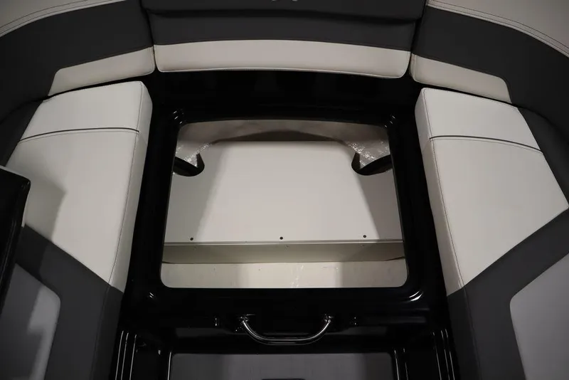 Slide: The Image of 2024 Heyday H22 boat interior seating and storage compartment. - 47