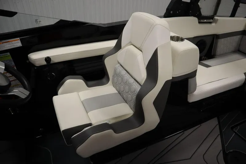 Slide: The Image of 2024 Heyday H22 boat interior with premium seating and modern design. - 5