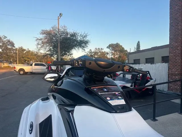 Slide: The Image of 2024 Yamaha Marine Waverunner FX HO in white and black, sleek design detail. - 7