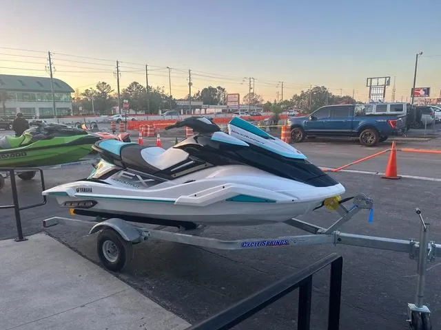 Slide: The Image of 2024 Yamaha Marine Waverunner FX HO, white and black, dashboard and controls close-up. - 3