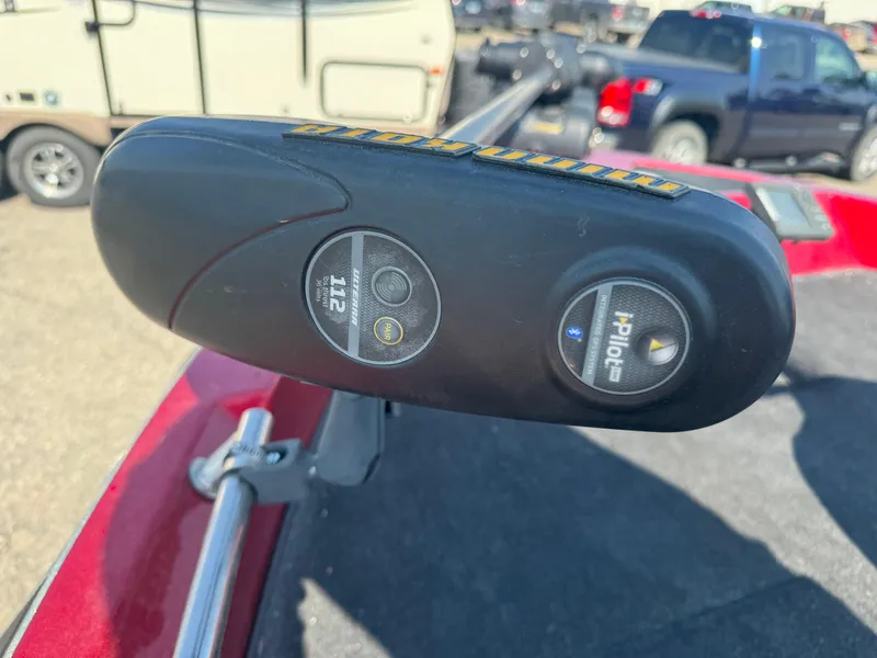 Slide: The Image of Close-up of a 2015 Nitro ZV 18 boat's trolling motor control panel. - 11