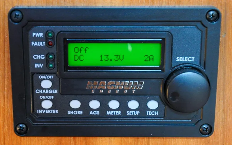 Slide: The Image of Hunter 45CC - Coralee - Navigation Station - Inverter Controls - 104