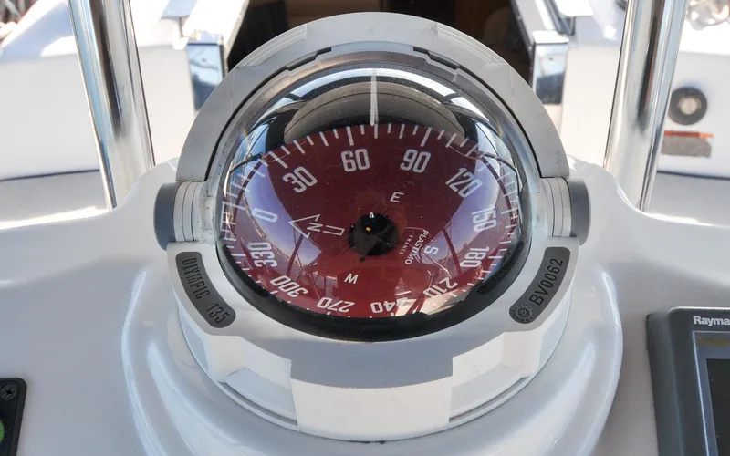 Slide: The Image of Hunter 45CC - Coralee - Cockpit - Helm Station - Ships Compass - 17