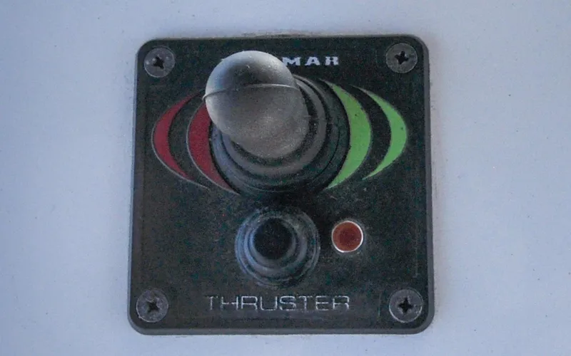 Slide: The Image of Hunter 45CC - Coralee - Cockpit - Helm Station - Bow Thruster - 18