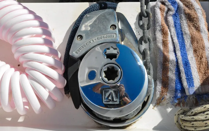 Slide: The Image of Hunter 45CC - Coralee - Fore Deck - Windlass - 50