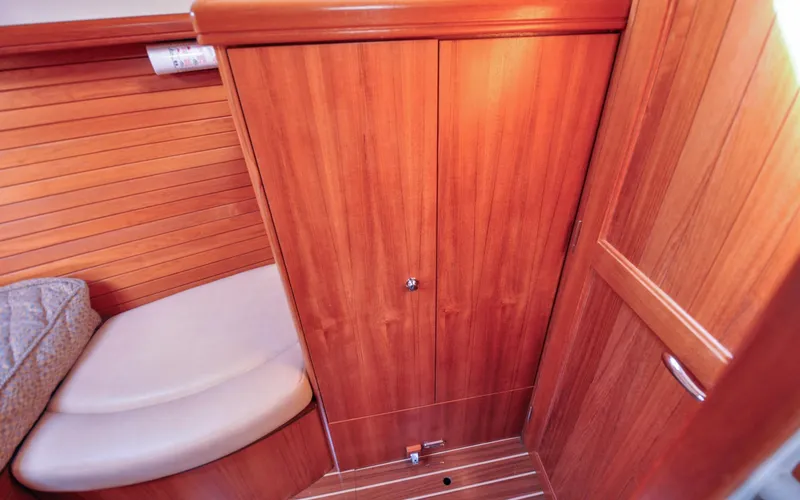 Slide: The Image of Hunter 45CC - Coralee - Forward Cabin - Storage - 79