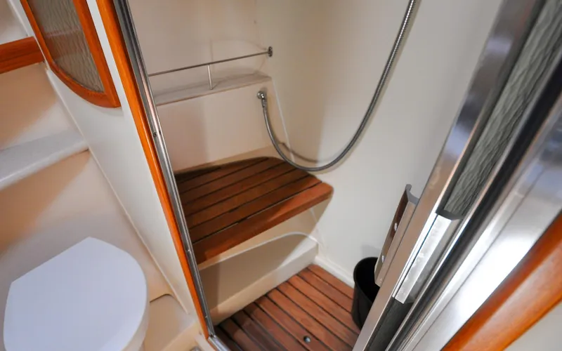 Slide: The Image of Hunter 45CC - Coralee - Forward Head - Stall Shower Seat - 87