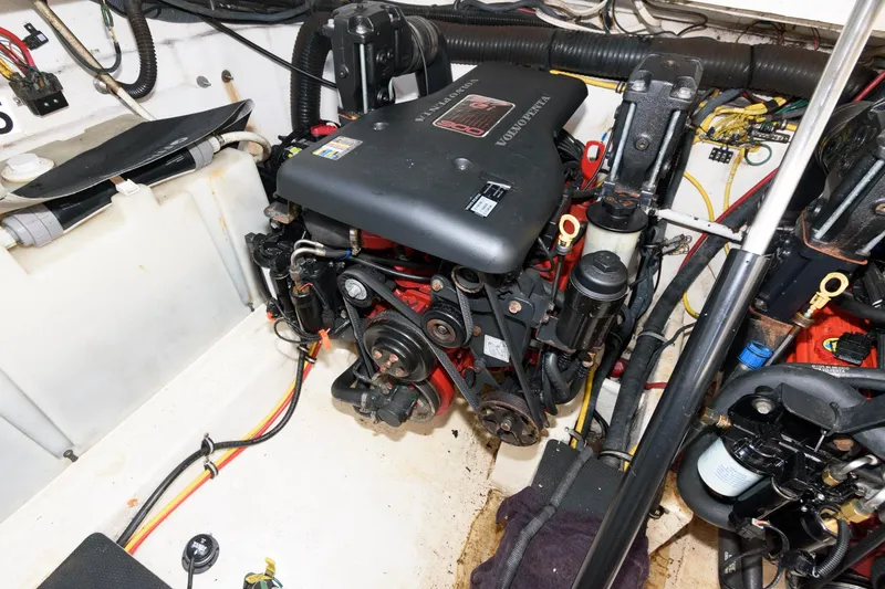 Slide: The Image of Engine compartment of a 2010 Chaparral Signature 350 boat. - 24