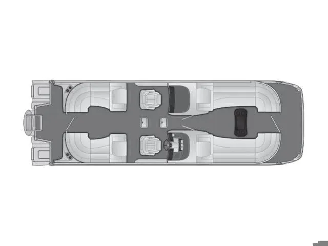 Slide: The Image of Top view layout of 2023 Bennington 27 RXFBWA T2 pontoon boat. - 20