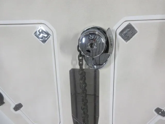 Slide: The Image of Anchor windlass on a 2003 Legacy Yachts 34 Sedan. - 38