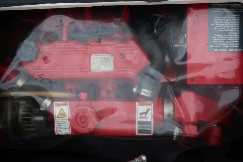 Slide: The Image of Engine compartment of a 2016 Invincible 42 Open Fisherman boat. - 38