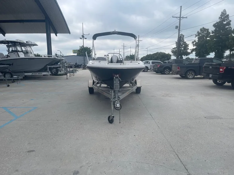 Slide: The Image of 2022 Hurricane SS185 OB boat on a trailer in a parking lot. - 6