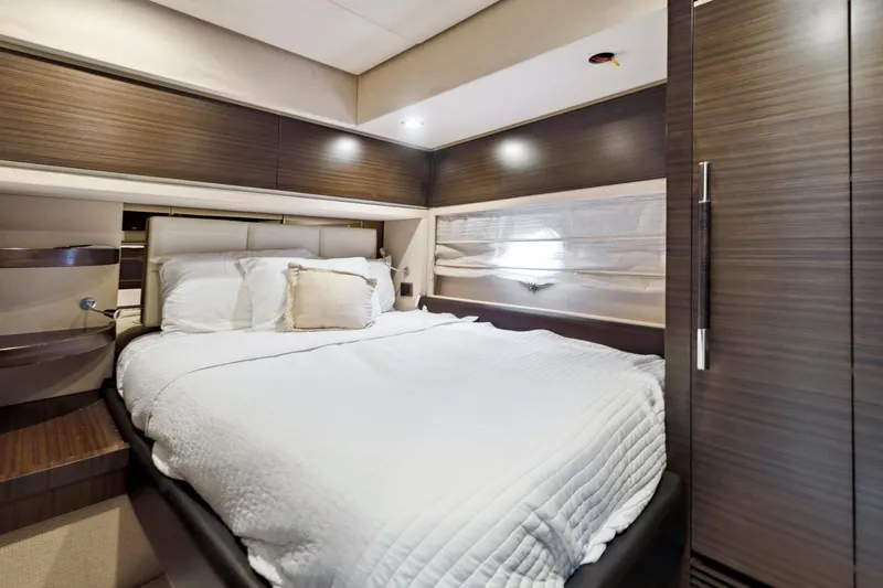 Slide: The Image of Luxurious bedroom interior of 2013 Azimut 70 yacht with modern design. - 21