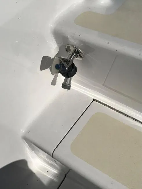 Slide: The Image of Water valve on 2007 Duffy Aft Cabin boat deck. - 6