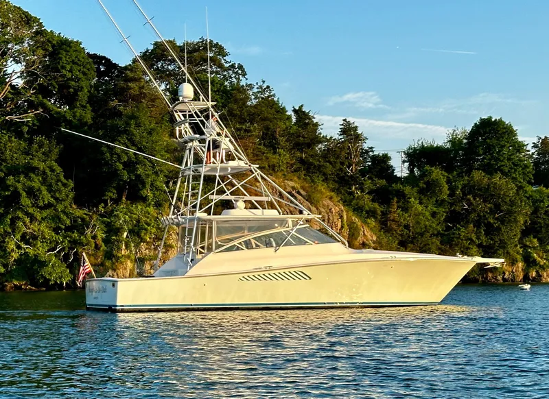 Slide: The Image of 2005 Viking Yachts 45’ Open Express “SHANGRI LA DE DAH” Offered by Northstar Yacht Sales - Please Contact: Chris Carney, CPYB at 401-633-2070 - 0