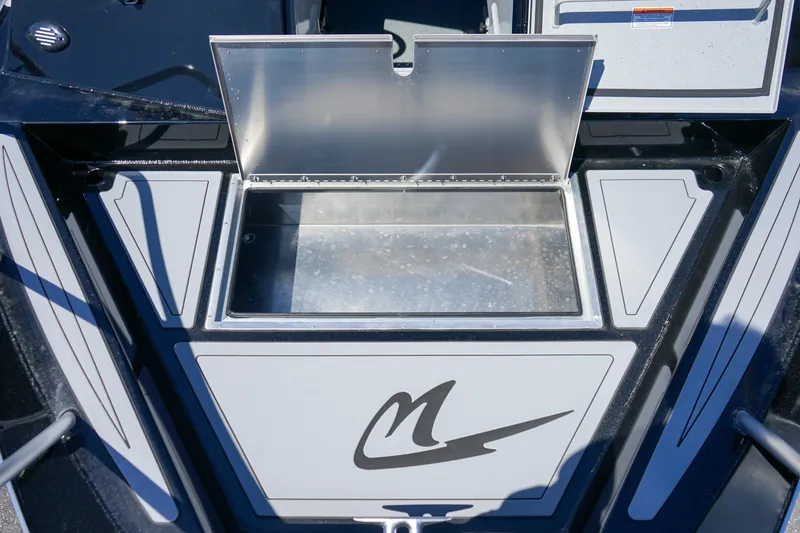 Slide: The Image of Open storage compartment on a 2025 Weldcraft 240 Ocean King boat. - 14