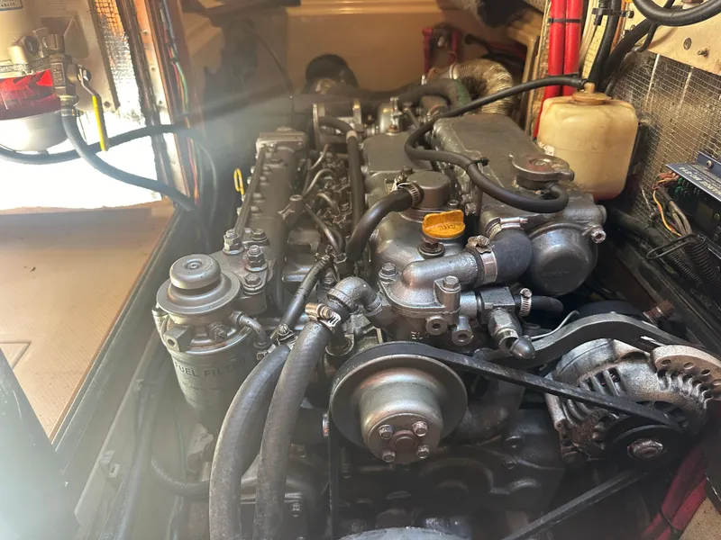 Slide: The Image of Engine compartment of a 2002 Island Packet 420 sailboat. - 37