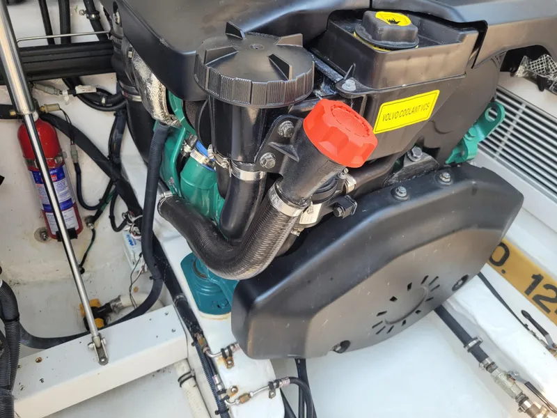 Slide: The Image of Engine compartment of a 2013 MJM 36z Downeast with Volvo Penta D6-370 engine. - 33