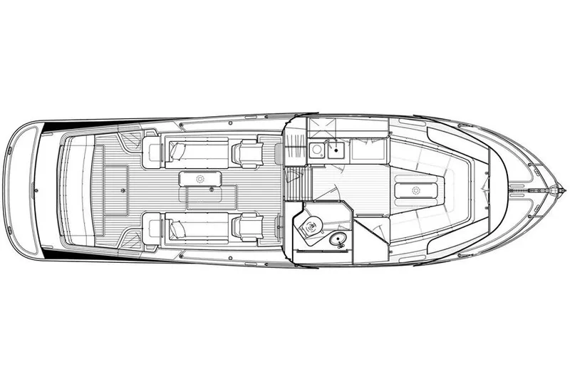 Slide: The Image of Engine compartment of 2013 MJM 36z Downeast boat, featuring Volvo Penta components. - 34