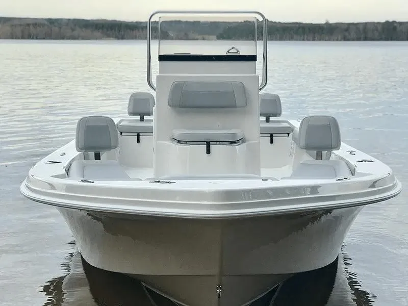 Slide: The Image of 2025 KenCraft 239 Bay Rider Bay boat on calm water. - 5