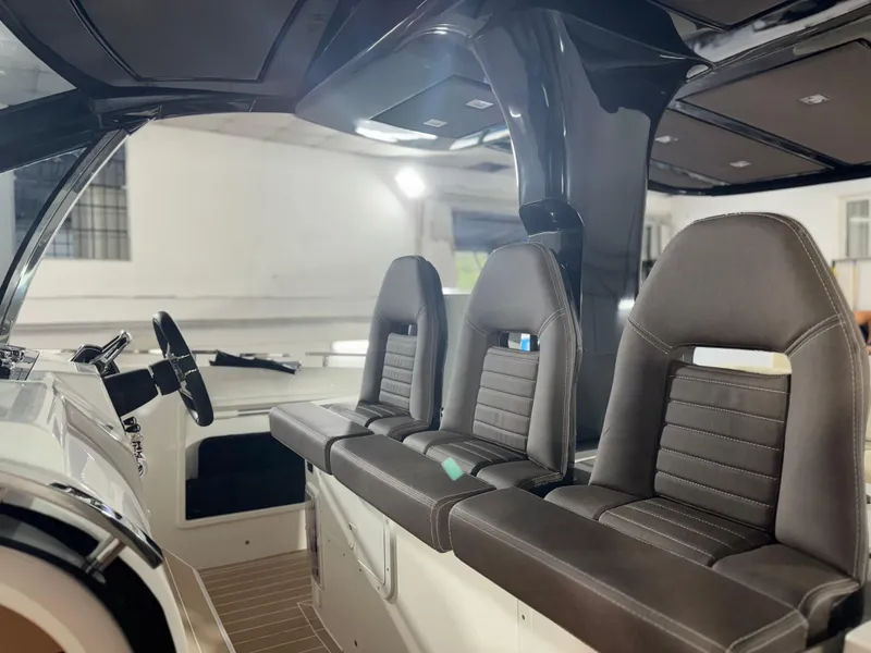 Slide: The Image of Interior of 2025 Nassima Yacht N40 with modern seating and sleek design. - 17