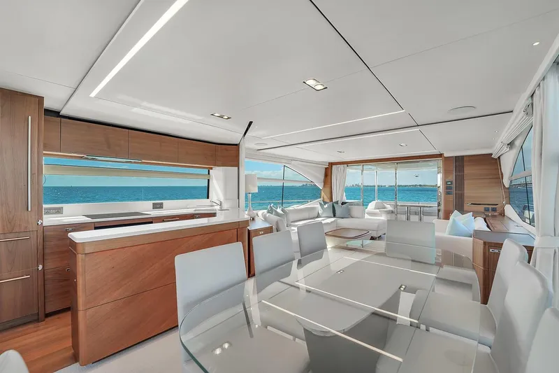 Slide: The Image of Luxurious interior of 2021 Princess Y78 yacht with ocean view. - 20