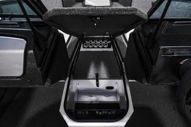 Slide: The Image of 2024 Lund 1675 Adventure Sport boat interior storage compartment. - 12