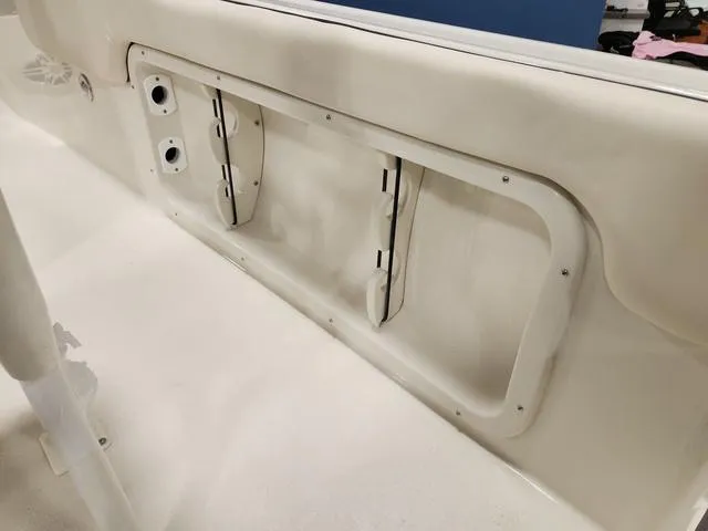 Slide: The Image of 2023 Stingray 173CC boat interior storage compartment. - 14