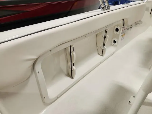 Slide: The Image of 2023 Stingray 173CC boat interior storage compartment. - 15